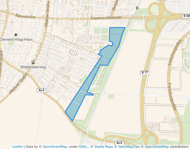 walking in Parkanlage Göggingen map in Augsburg