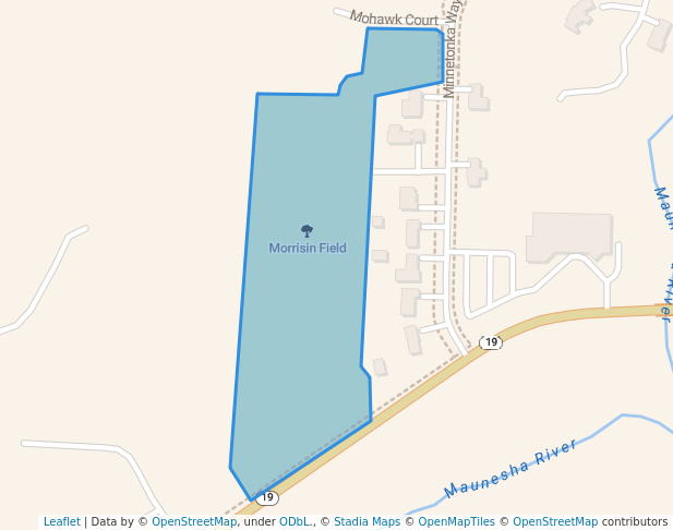 walking in Morrisin Field map in Waterloo