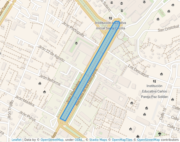 walking in Alameda de los Descalzos map in Rímac