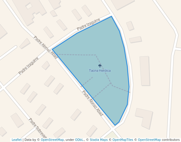 walking in Tacna Heróica map in Rímac