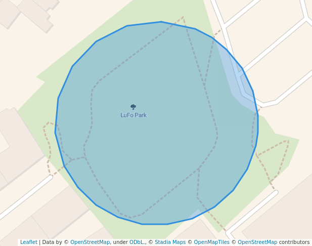 walking in LuFo Park map in Aachen