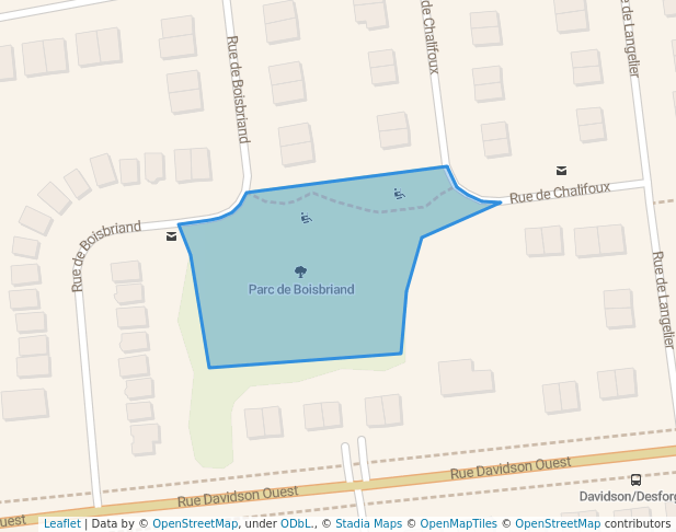 walking in Parc de Boisbriand map in Gatineau