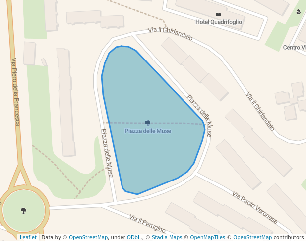 walking in Piazza delle Muse map in Cagliari