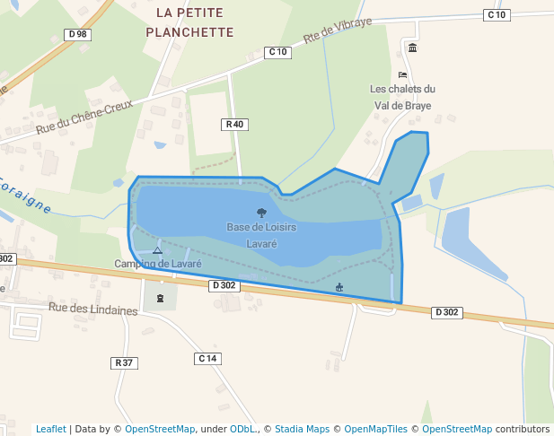 Base de Loisirs Lavaré in Lavaré | Map and Routes