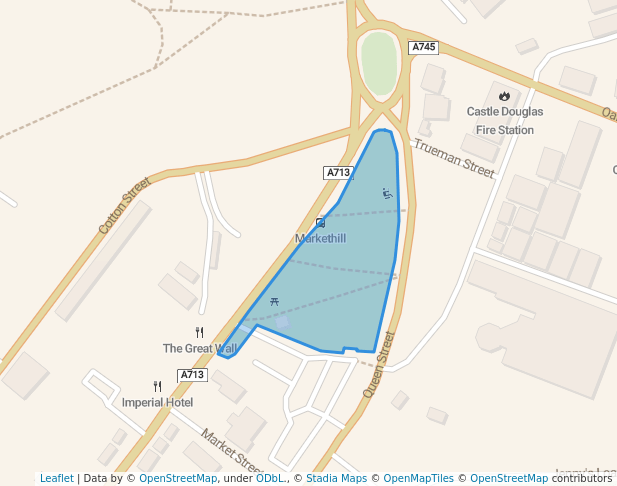 walking in Market Hill map in Castle Douglas