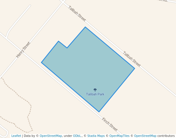 walking in Talibah Park map in Gunnedah
