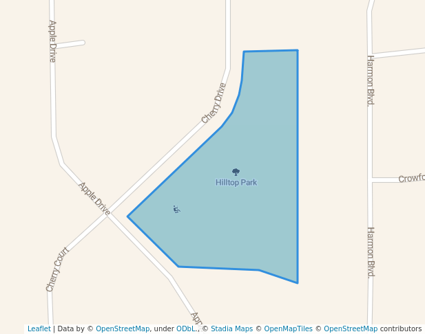 walking in Hilltop Park map in Schaumburg