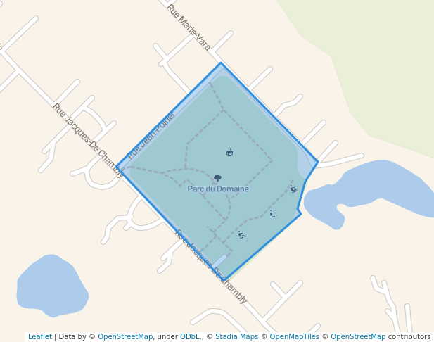 walking in Parc du Domaine map in Carignan