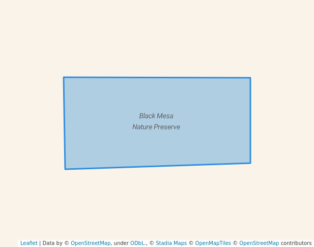 walking in Black Mesa Nature Preserve map in Kenton