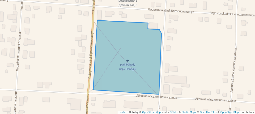walking in парк Победы map in Cherdyn