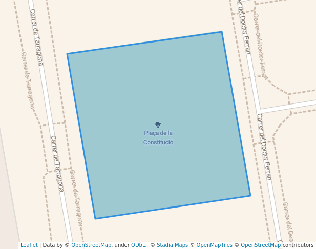 walking in Plaça de la Constitució map in Terrassa