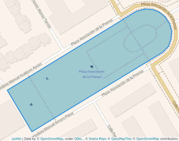 walking in Plaza Asociación de la Prensa map in Granada