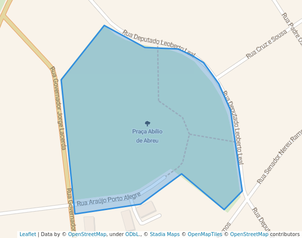 walking in Praça Abílio de Abreu map in Curitiba