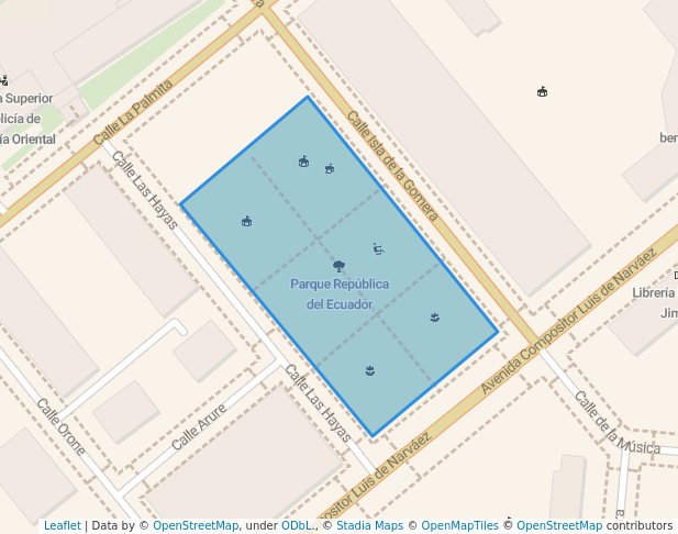 walking in Parque República del Ecuador map in Granada