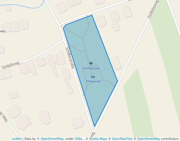 walking in Schillerpark map in Friedrichroda