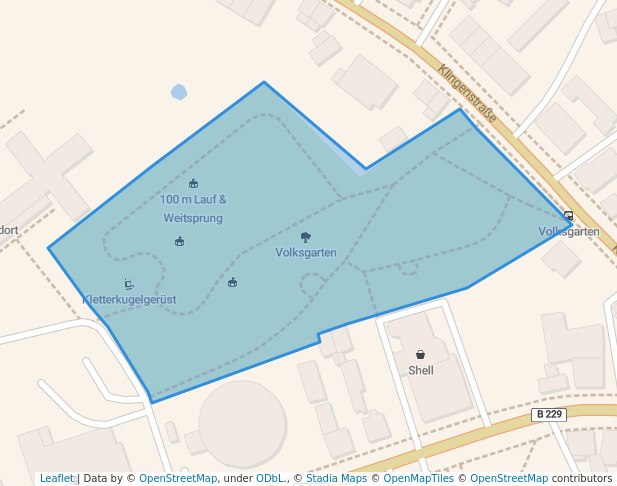 walking in Volksgarten map in Solingen