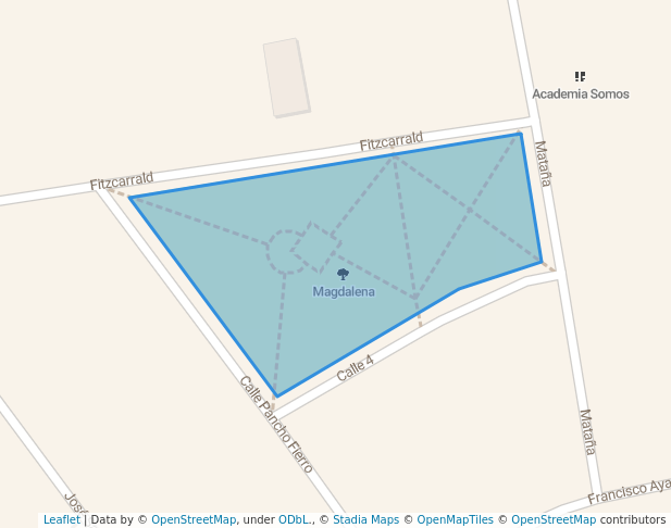 walking in Magdalena map in Los Olivos