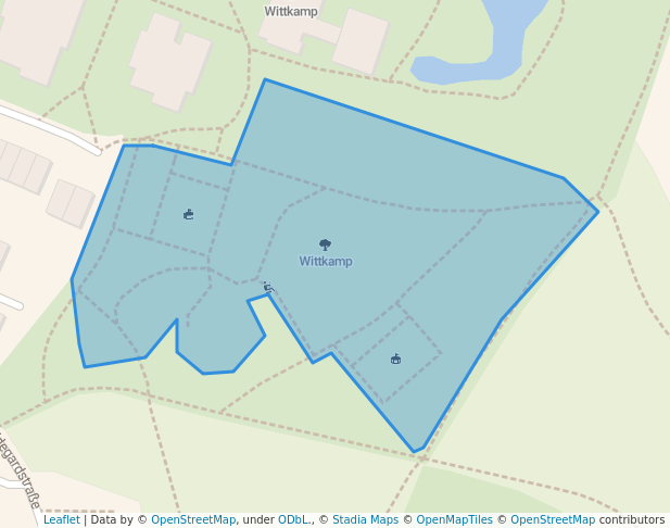 walking in Wittkamp map in Mülheim an der Ruhr