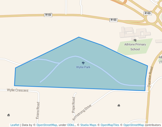 walking in Wylie Park map in Pietermaritzburg