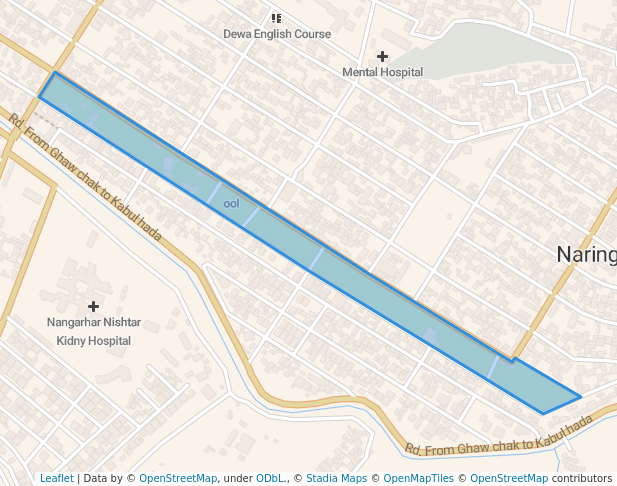 walking in Park Area map in Jalalabad