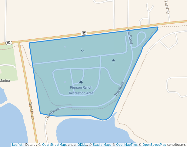 walking in Pierson Ranch Recreation Area map in Yankton