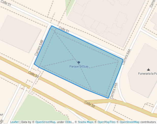 walking in Parque SiCLas map in Medellín