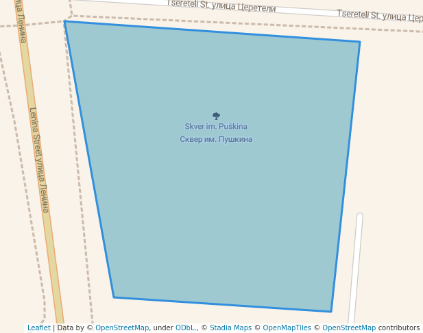 walking in Cквер им. Пушкина map in Vladikavkaz