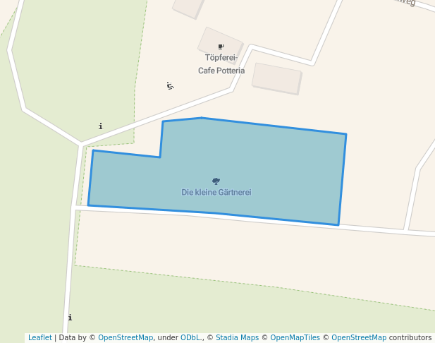 walking in Die kleine Gärtnerei map in Baruth/Mark