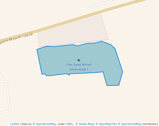 walking in Peer Sayed Ahmad Gillany Bagh 3 map in Jalalabad