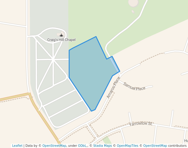 walking in Thoroughgood Park map in Goulburn