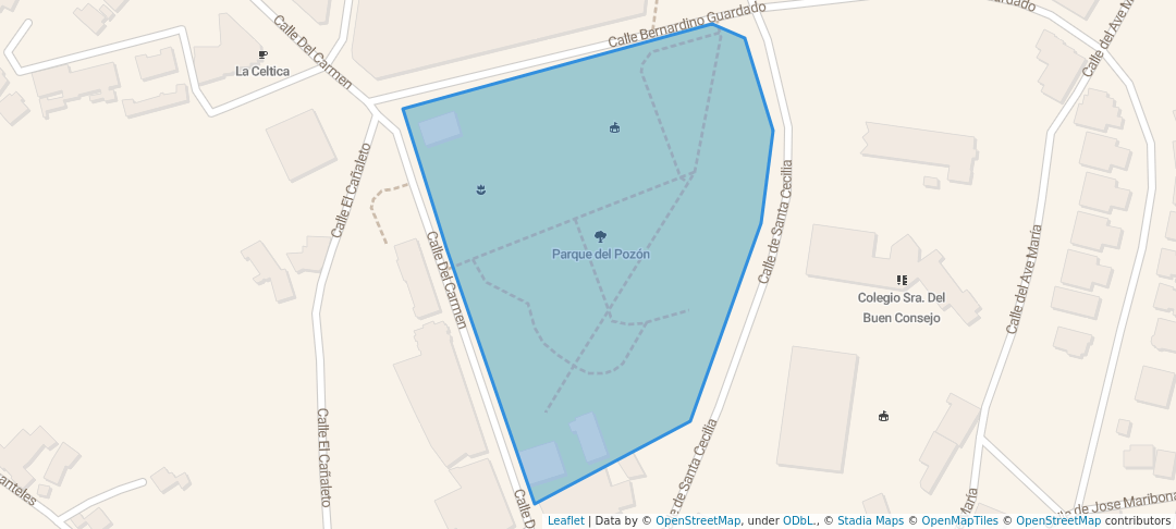 walking in Parque del Pozón map in Avilés