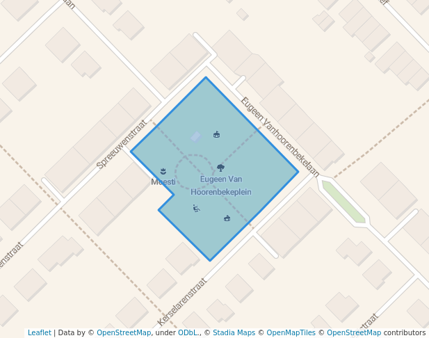 walking in Eugeen Van Hoorenbekeplein map in Leuven