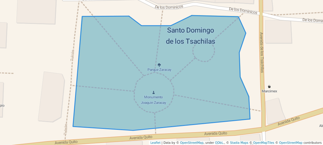 walking in Parque Zaracay map in Santo Domingo