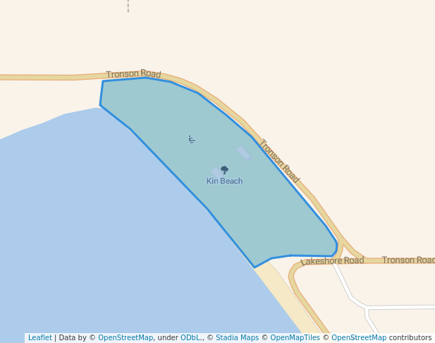 walking in Kin Beach map in Vernon