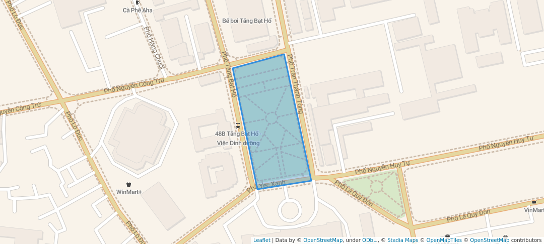 walking in Vườn hoa Pasteur map in Hanoi