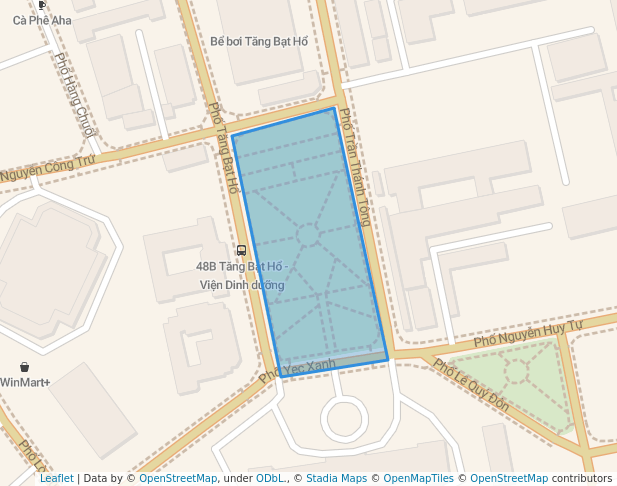 walking in Vườn hoa Pasteur map in Hanoi