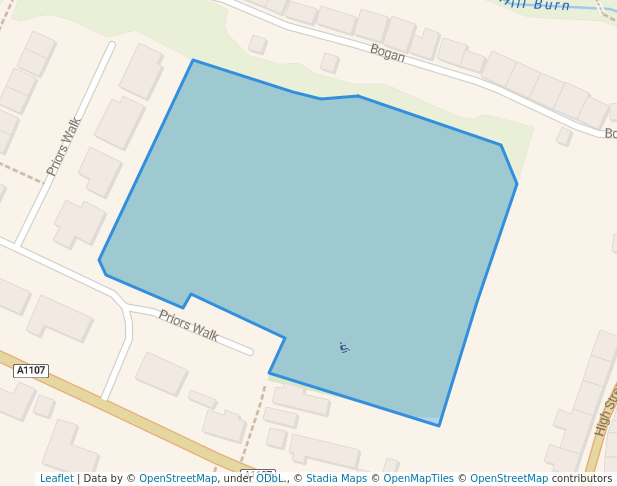 walking in Coldingham Play Park map in Coldingham