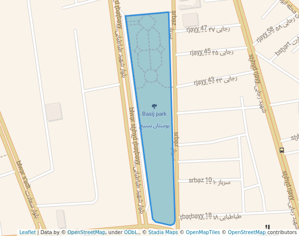Basij park in Zahedan | Map and Routes
