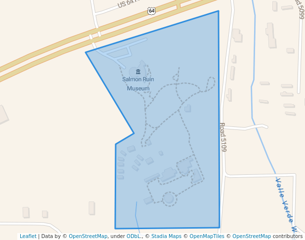 walking in Salmon Ruins map in Bloomfield