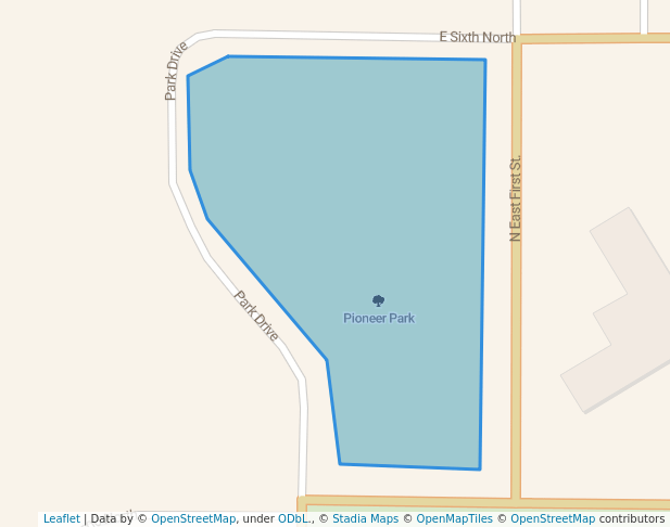 walking in Pioneer Park map in Price