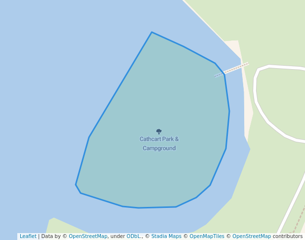 walking in Cathcart Park & Campground map in Sombra