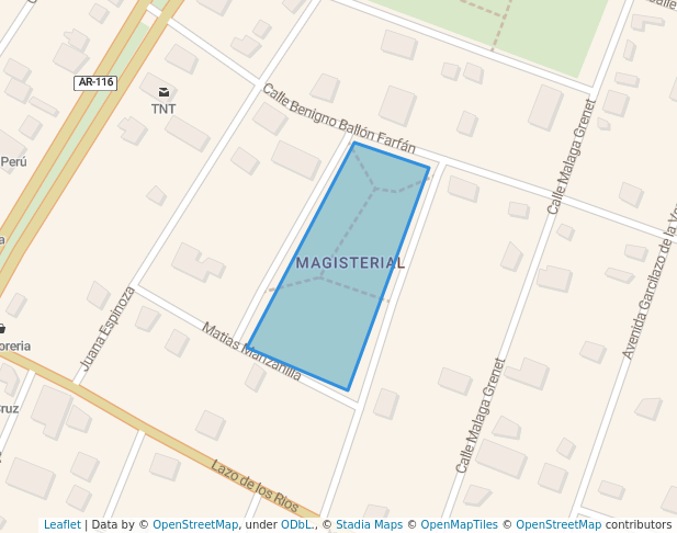 walking in Las Piedritas map in Arequipa