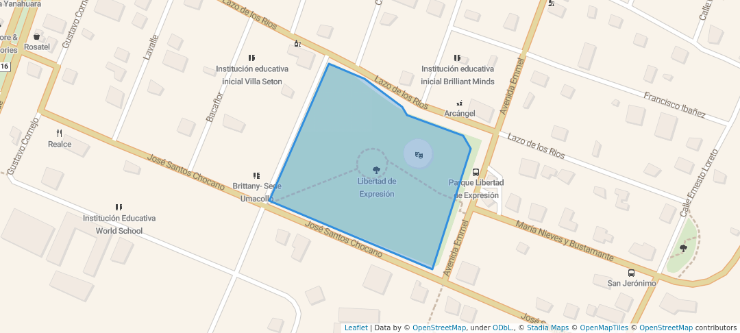 walking in Libertad de Expresión map in Arequipa