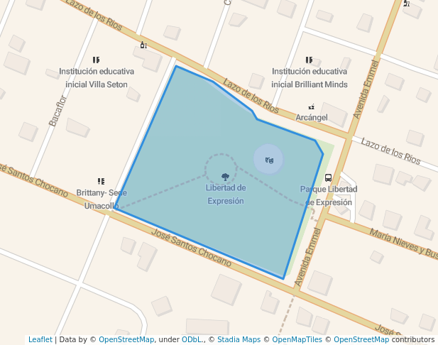 walking in Libertad de Expresión map in Arequipa