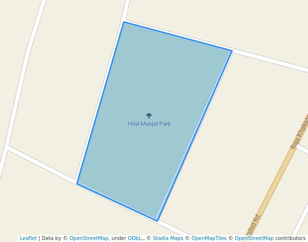 walking in Hilal Masjid Park map in Rawalpindi