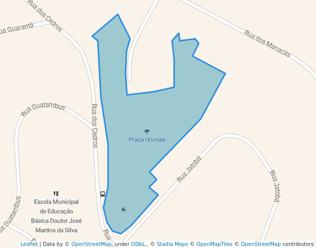 walking in Praça Urundaí map in Diadema