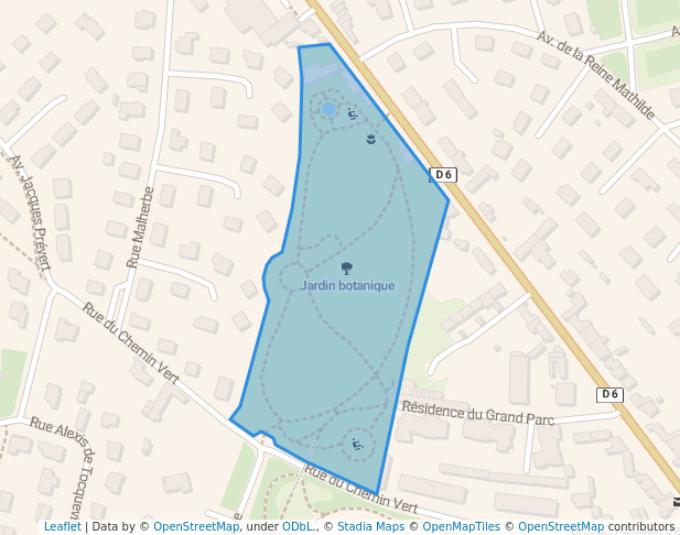 walking in Jardin public map in Bayeux