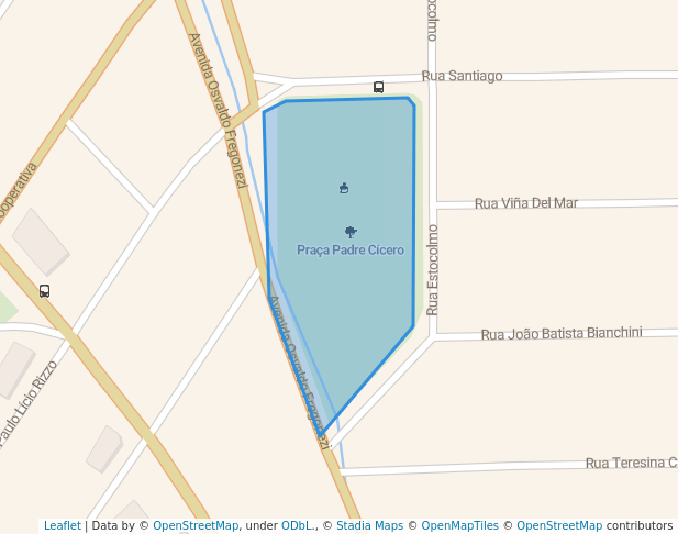 walking in Praça Padre Cícero map in São Bernardo do Campo