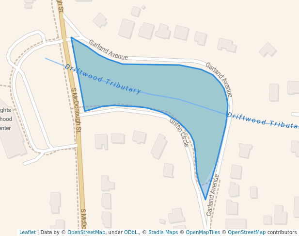 walking in Roy Moss Garden map in Decatur