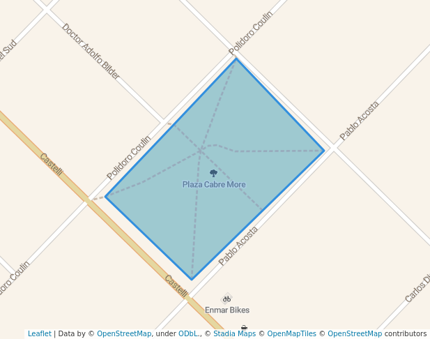 walking in Plaza Cabre More map in Bahía Blanca